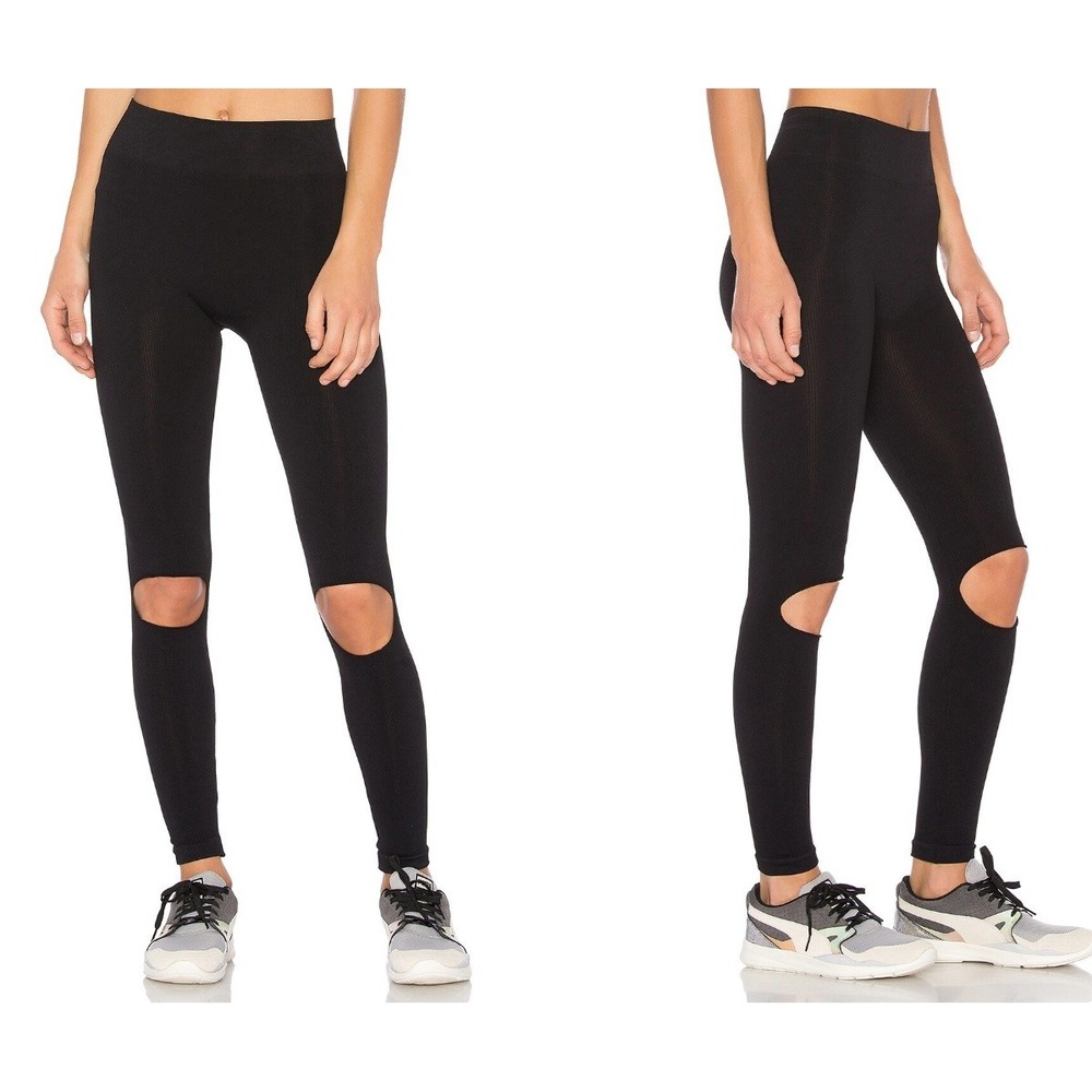 NEW Free People Movement Ryanne Slit Knee Legging Black XS/S - Picture 5 of 5